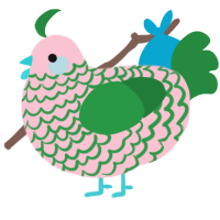 (unnamed), a rose and viridian chicken with a lace pattern