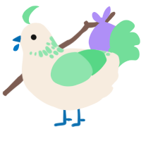 A cream and spring chicken with a neck-speckle pattern