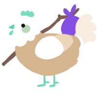 A beige and cream chicken with a head pattern