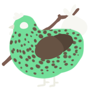 Mint Chocolate Chip, a spring and bark chicken with a speckle pattern