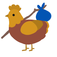 A russet and ochre chicken with a head pattern