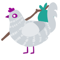 Ominous, a mist chicken with a bar pattern