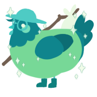 A spring and sea chicken with a head pattern