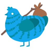 Nvidia Mint, a sky and sea chicken with a bar pattern