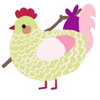 A lemon and rose chicken with a lace pattern