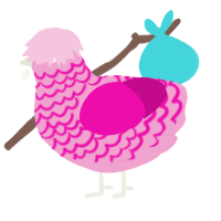 Crock Pot, a pink and fuchsia chicken with a lace pattern