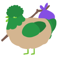 A beige and viridian chicken with a head pattern