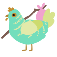 A mint and lemon chicken with a half-bar pattern