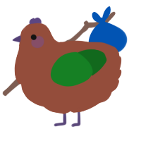 A russet and leaf chicken