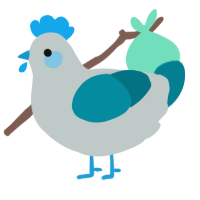 A silver and sea chicken