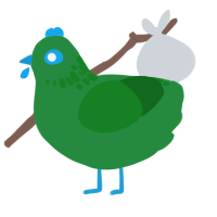 nakey hulk, a viridian and leaf chicken with a neck-speckle pattern