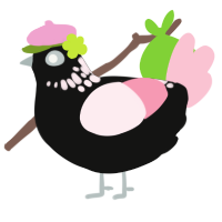 A black and rose chicken with a neck-speckle pattern