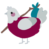 A maroon and silver chicken with a head pattern