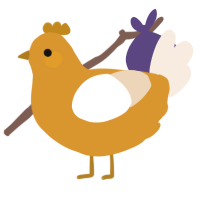 A orange and cream chicken