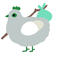 A silver and white chicken