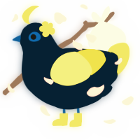 A tumblr and yellow chicken