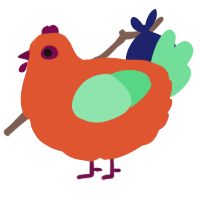 A vermilion and spring chicken