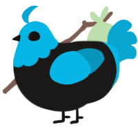 A sable and cerulean chicken with a head pattern