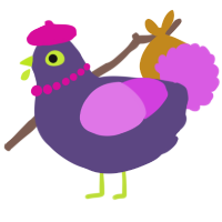 A overcast and orchid chicken