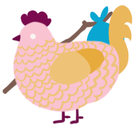 Ney, a rose and honey chicken with a lace pattern