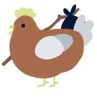 A brown and mist chicken