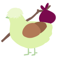 A apple and brown chicken