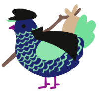 A navy and spring chicken with a lace pattern