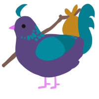 A overcast and sea chicken with a neck-speckle pattern