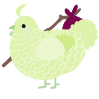 A apple chicken with a lace pattern
