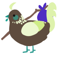 A bark and apple chicken with a neck-speckle pattern