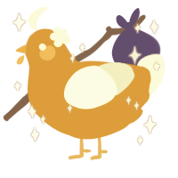A orange and white chicken
