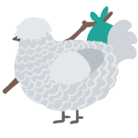 A mist chicken with a lace pattern