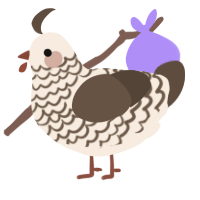 A cream and bark chicken with a lace pattern