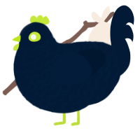 Kelvin, a tumblr chicken with a lace pattern