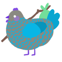 (unnamed), a ash and cerulean chicken with a lace pattern