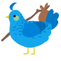 A sky and sapphire chicken with a half-lace pattern
