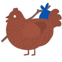 A russet chicken with a lace pattern