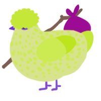 A lemon and lime chicken with a speckle pattern