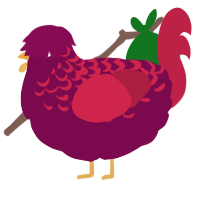 A wine and crimson chicken with a half-lace pattern