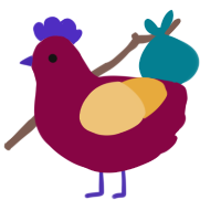 Amanda, a maroon and honey chicken