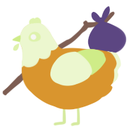 (unnamed), a orange and apple chicken with a head pattern