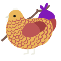 A honey and red chicken with a lace pattern