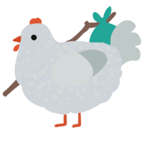 A mist and silver chicken with a speckle pattern