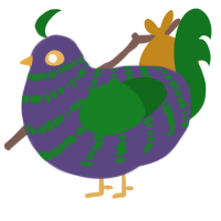 (unnamed), a overcast and leaf chicken with a bar pattern