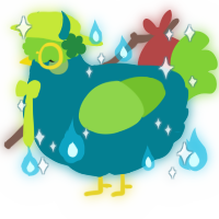 A sea and grass chicken