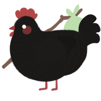 A sable chicken with a lace pattern