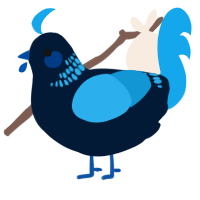 A tumblr and sky chicken with a neck-band pattern