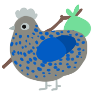 wallpaper, a ash and ultramarine chicken with a speckle pattern