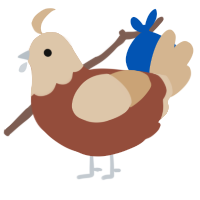 A russet and beige chicken with a head pattern