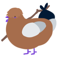 A brown and mist chicken